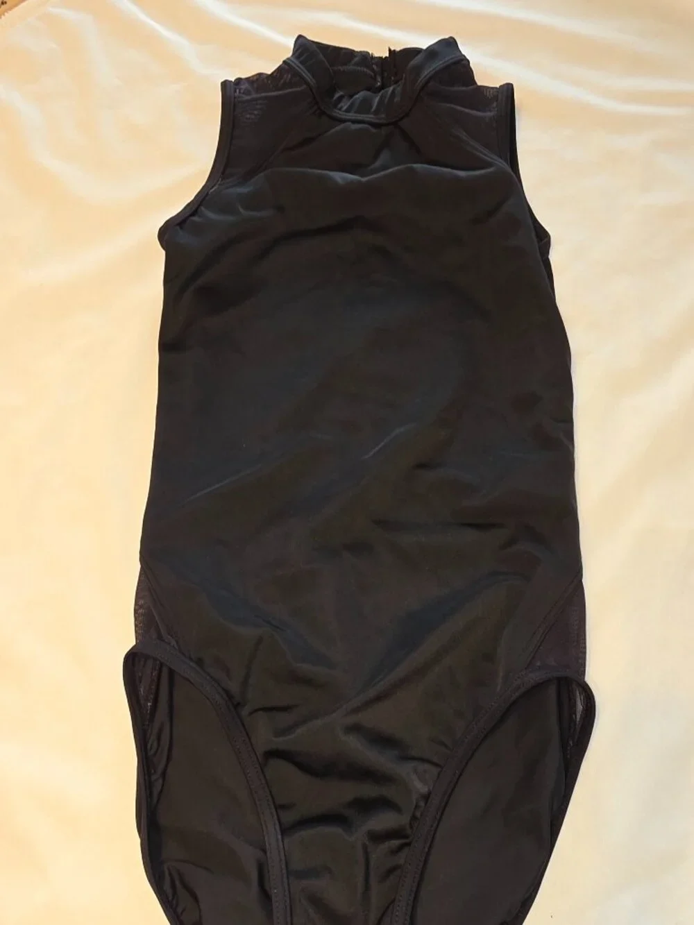 Motionwear Zip Front Mock Neck High Cut Leg Leotard Childs Sz 6 7 Style 2206
